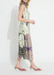 Lysse Flora Mock Neck Bias Cut Midi Dress Antique Garden