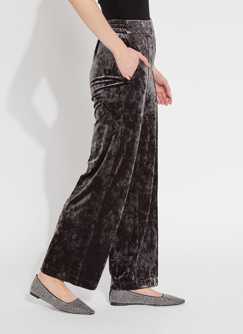 Lysse Shay Crushed St Velvet Suit Pant Black