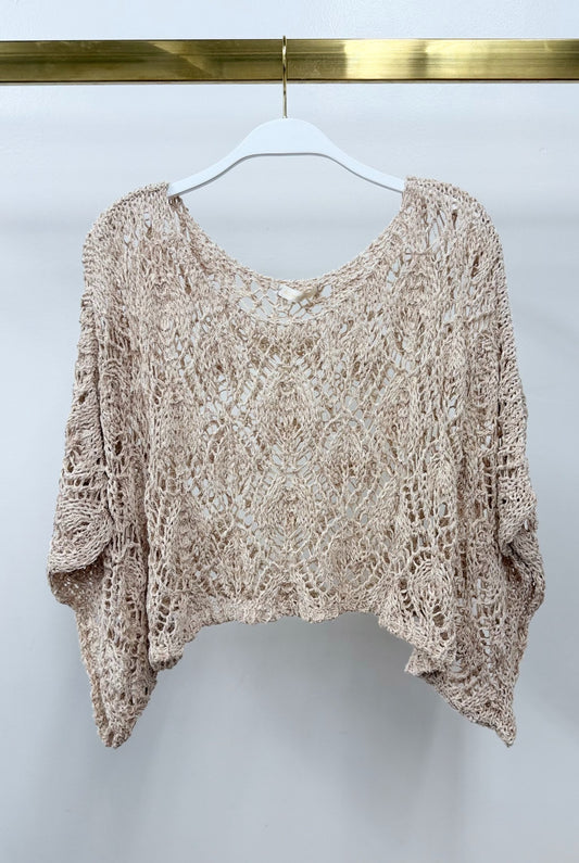 The Oatmilk Cloud Crochet Sweater