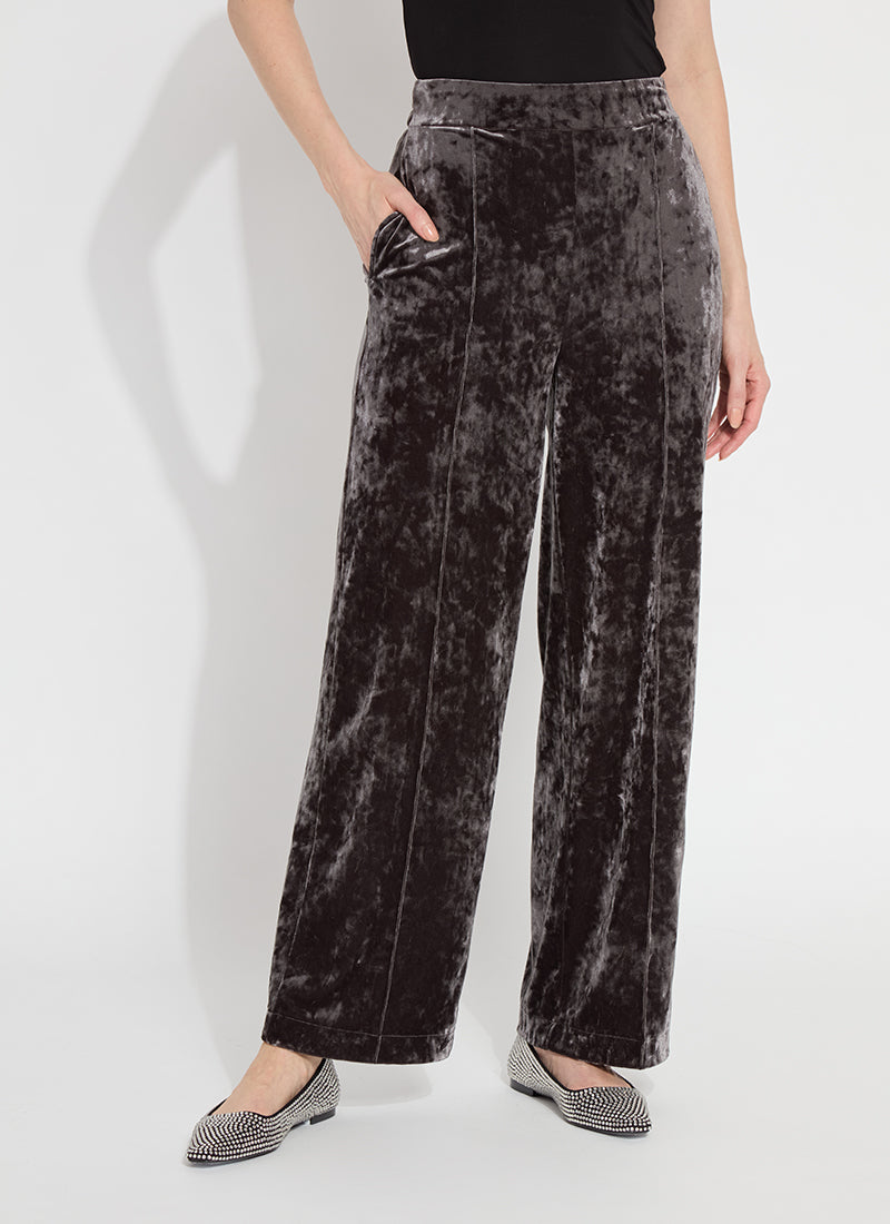 Lysse Shay Crushed St Velvet Suit Pant Black