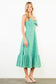 THML Large Bow Gingham Midi Dress