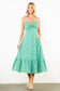 THML Large Bow Gingham Midi Dress