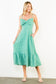 THML Large Bow Gingham Midi Dress