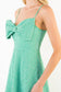 THML Large Bow Gingham Midi Dress