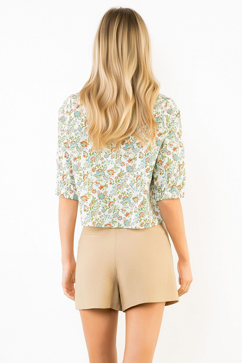 THML Floral Top With Buttons