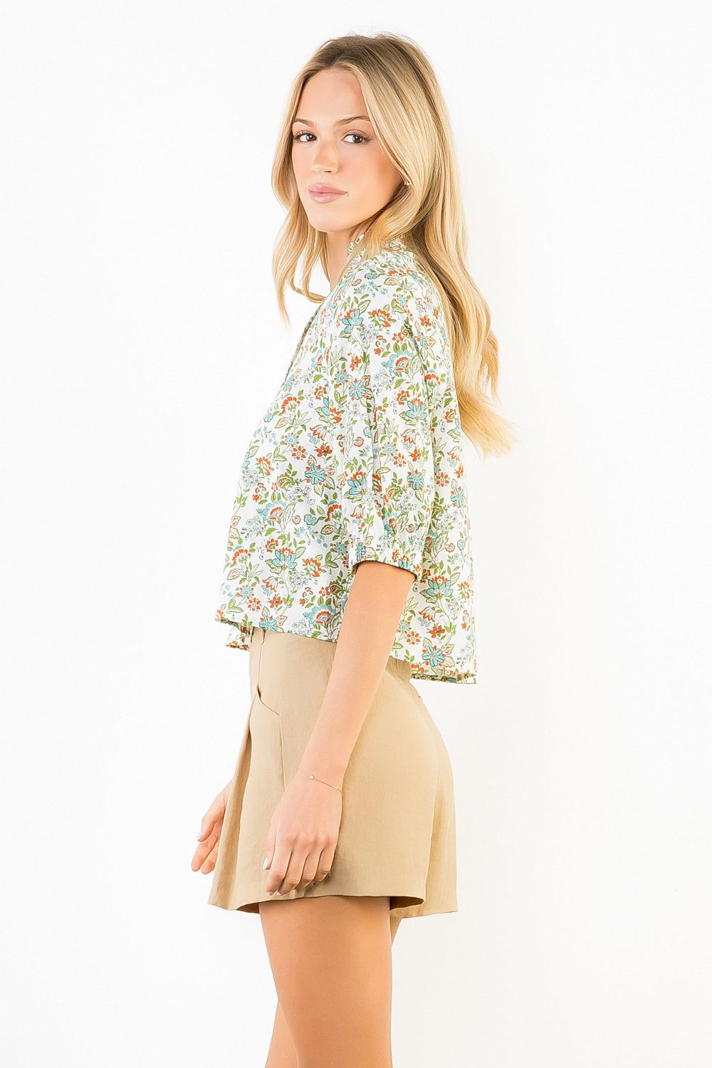 THML Floral Top With Buttons