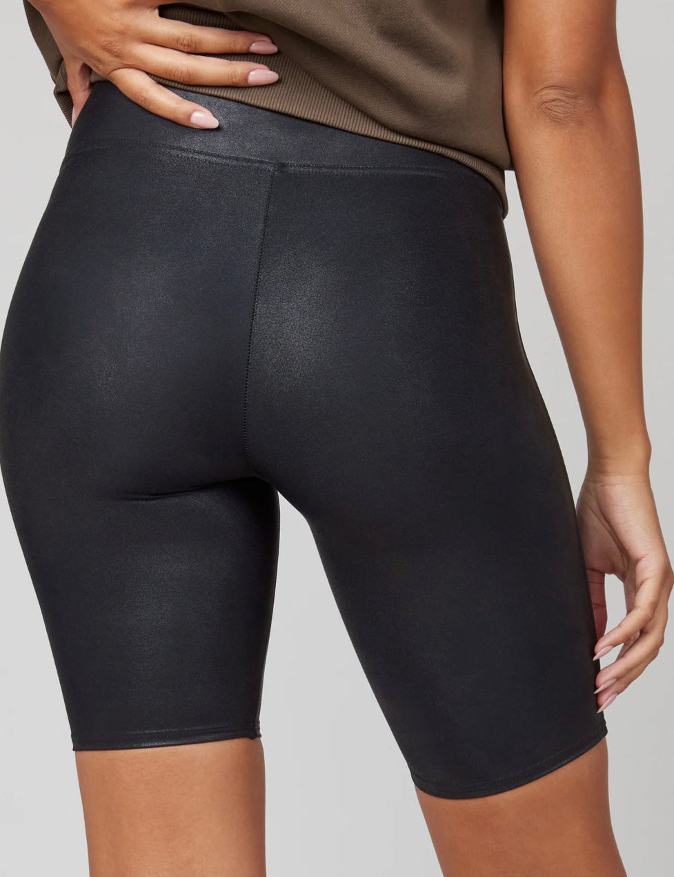 Spanx Faux Leather Biker Shorts