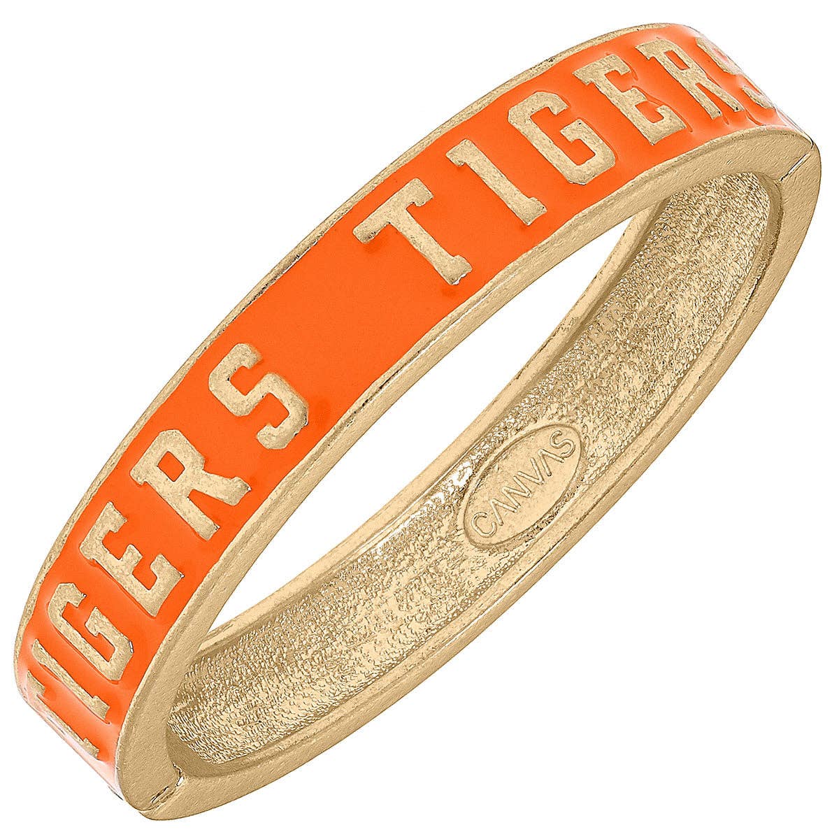Clemson Tigers Enamel Hinge Bangle in Orange