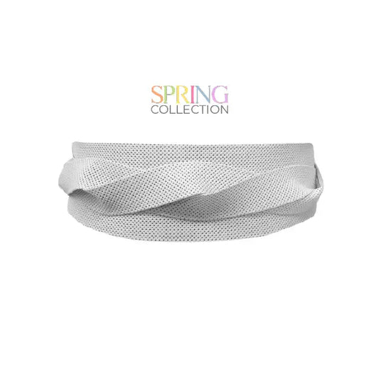 Ada White Perforated Belt